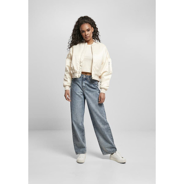 Urban Classics Oversized Satin Big Jakke Hvid 4XL Kvinde