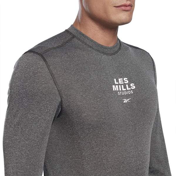 Reebok Pitkähihainen T-paita Les Mills Myoknit Harmaa XL Mies