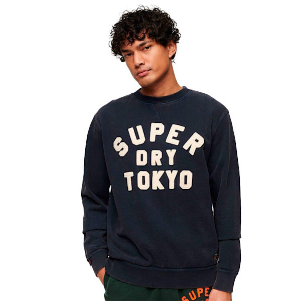 Superdry Vintage Athletic Tröja Blå M Man