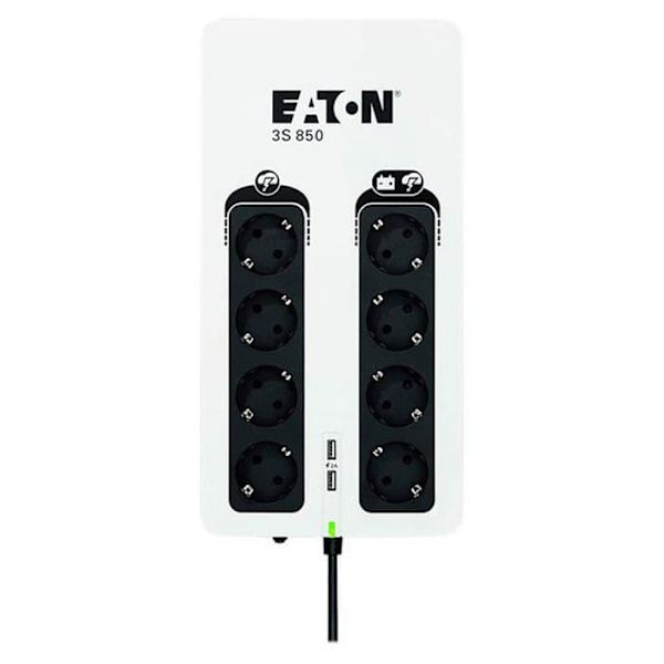 Eaton Tårn 3s 850 Din 850va 510w 8 Outlets Ups Sort,Søvfarvet Sort, Hvid