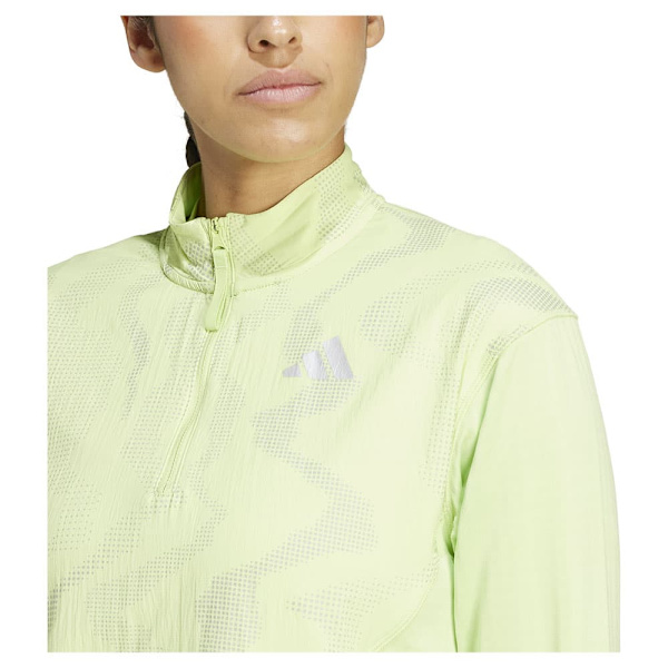 Adidas Ultimate Hi Vis Reflective Halv Lynlås Sweatshirt Gul M Kvinde