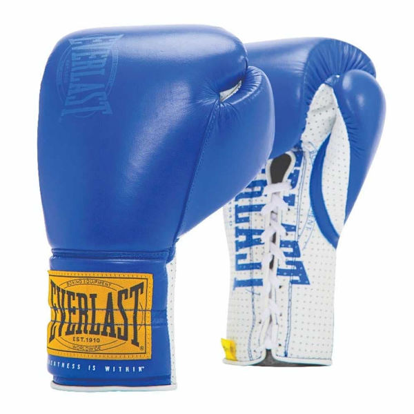 Everlast 1910 Sparring Laced Keinonahkaiset Nyrkkeilyhanskat Sininen 12 oz