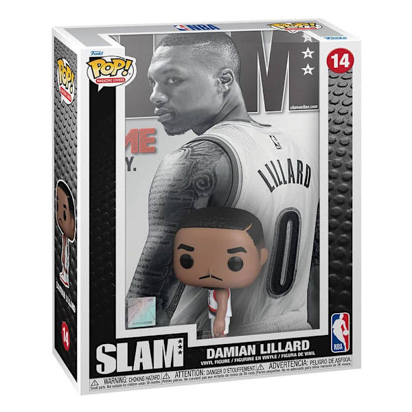 Funko Figur Damian Lillard Slam Magazin 9 Cm Nba Grå