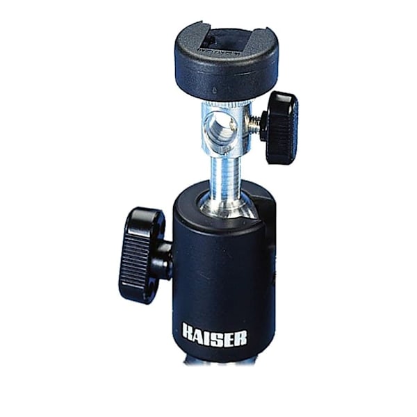 Kaiser Bounce Flash Shoe W/ball & Socket Mount Musta,Hopeinen