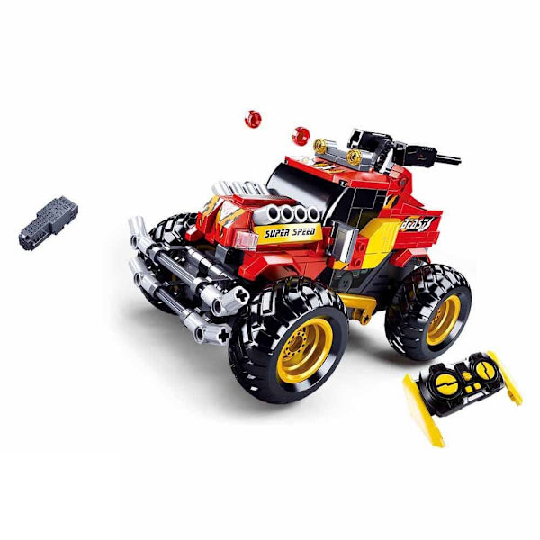 Sluban Power Bricks R/c 2.4g Off Road 265 Bitar Konstruktion Spel Silver