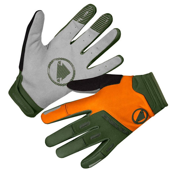 Endura Långa Handskar Singletrack Grönt,Orange M Man