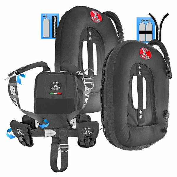 Dive System Vest Quikly Moby Sort