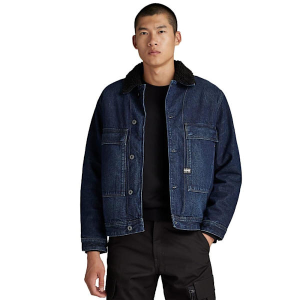 G-star Utility Flap Pocket Sherpa Denimjakke Blå L Mand