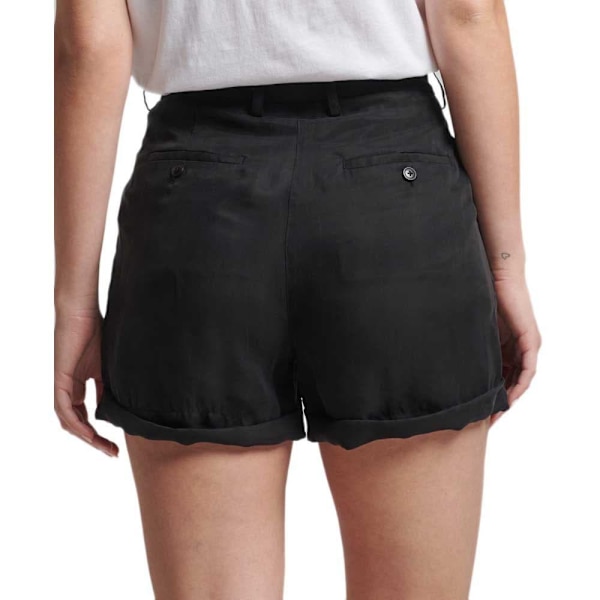 Superdry Studios Cupro Shorts Svart L Kvinna