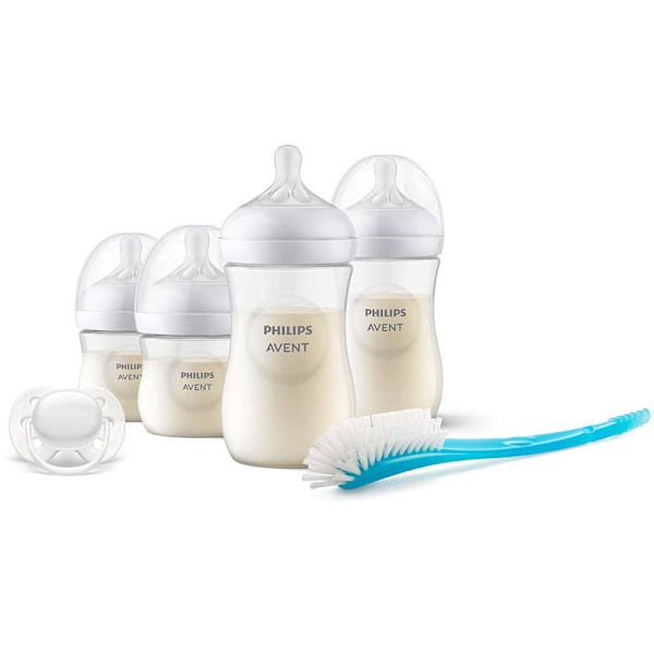 Philips Avent Packa: Natural Response 2 Bebis Flaskor 125ml + 2 Bebis Flaskor 260ml + 1 Bebis Flaska Rengöring Borsta + 1 Ultra Mjuk Napp...