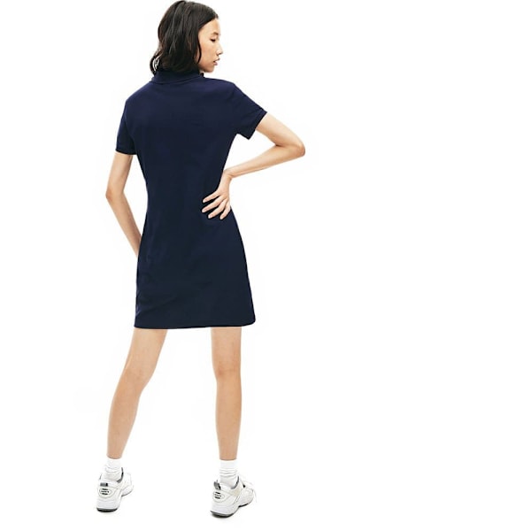 Lacoste Kort Kjole Stretch Cotton Pique Blå 40 Kvinde