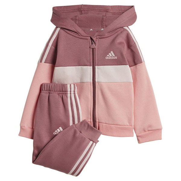 Adidas Tiberio 3 Stripes Colorblock Fleece Träningsdräkt Rosa 9-12 Months Pojke