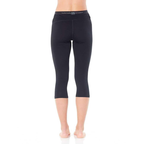 Icebreaker 200 Oasis Legless Merino 3/4 Leggings Sort S Kvinde