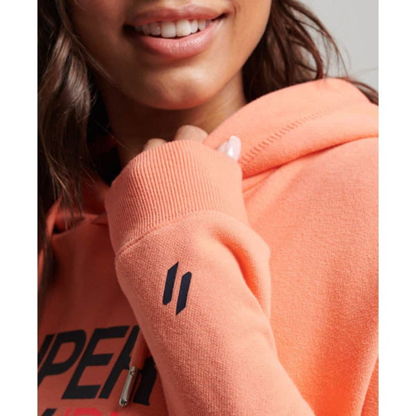 Superdry Hættetrøje Sportswear Logo Boxy Orange XS Kvinde