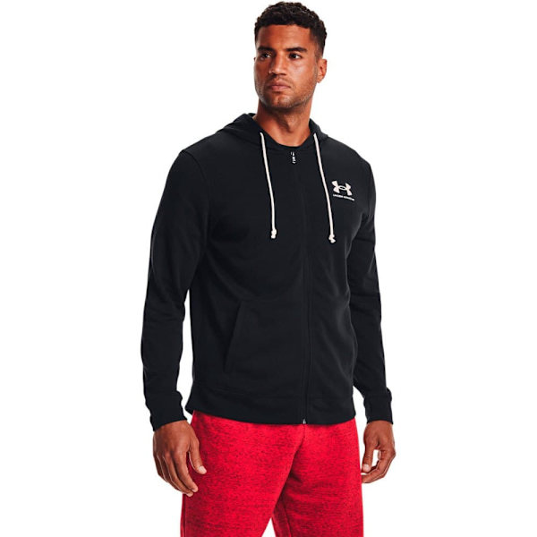 Under Armour Sweatshirt Med Full Dragkedja Rival Terry Lc Röd,Svart S Man