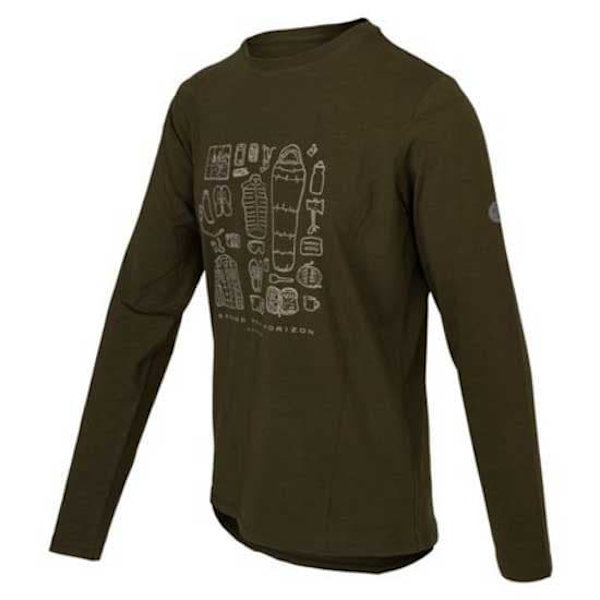 Agu Casual Performer Venture T-shirt Med Lång ärm Grönt M Man
