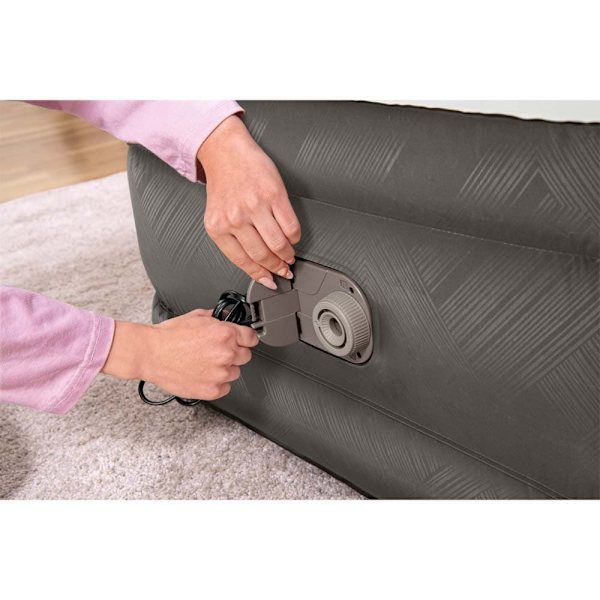 Bestway Förstärkt Inbyggd Pump Enkel Luftsäng Fortech Tough Guard Twin Wave-beam Durchsichtig 191x97x46cm