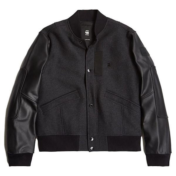 G-star Varsity Wool Læderjakke Sort L Mand