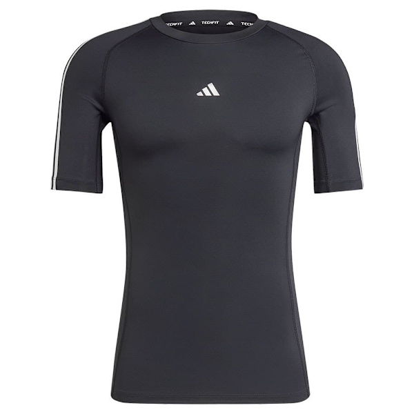 Adidas Techfit 3 Stripes Lyhythihainen T-paita  L Mies