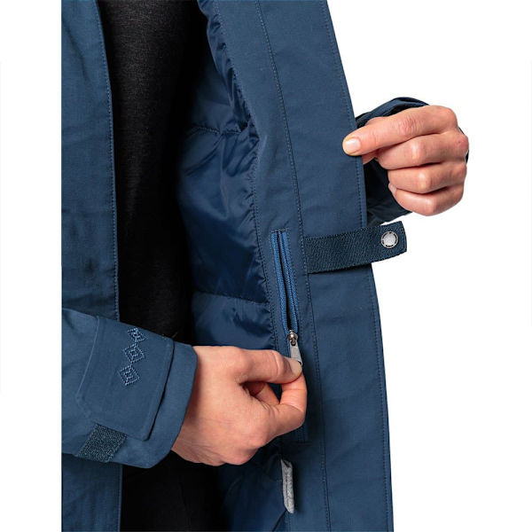 Vaude Skomer Wool Ii Parka Blå 38 Kvinna