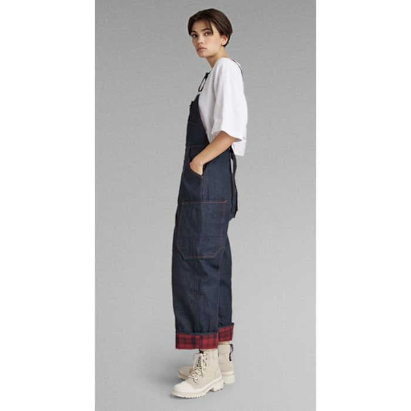 G-star Jumpsuit E Lined Bib Overall Blå M Kvinde