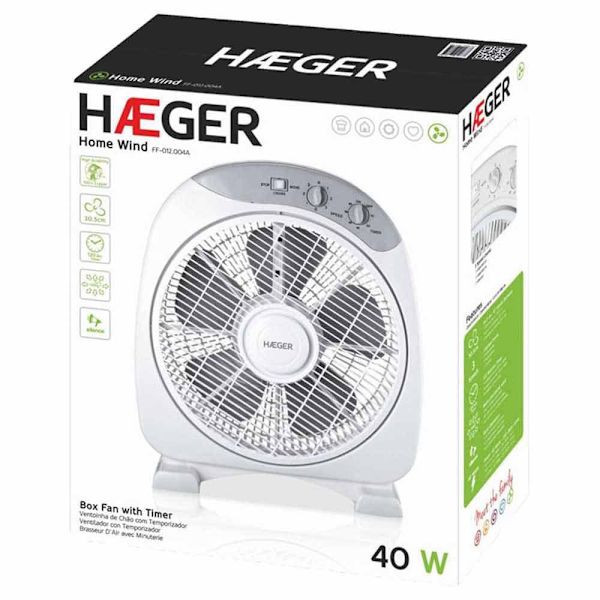 Haeger Tuuletin Home Wind Valkoinen One Size / EU Plug