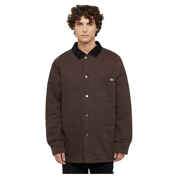 Dickies Duck High Pile Fleece Line Chore Jakke Brun XL Mand