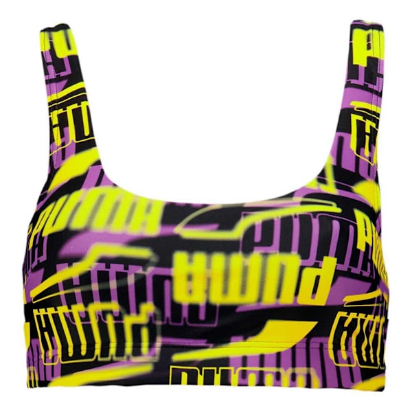 Puma Printed Scoop Neck Bikinitopp Flerfärgad S Kvinna