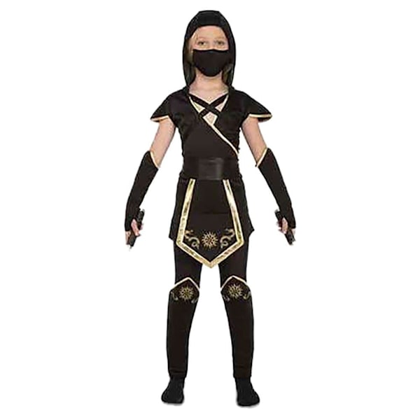 Viving Costumes Tilpasset Børn Black Ninja Sort 5-6 Years