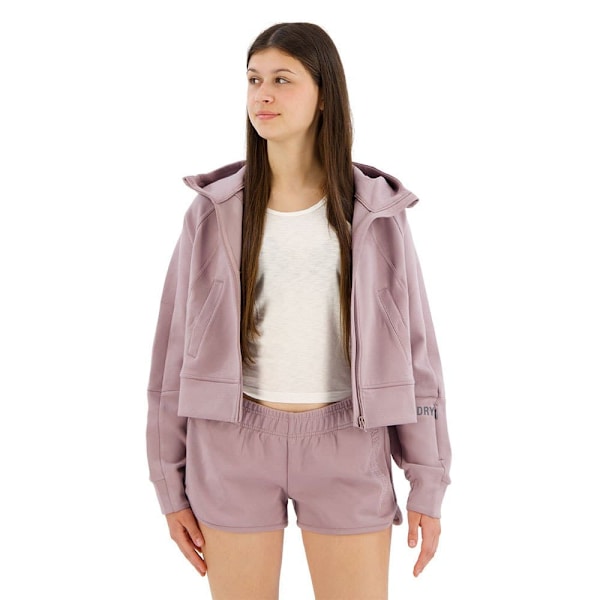 Superdry Sport Tech Relaxed Sweatshirt Med Dragkedja Rosa L Kvinna