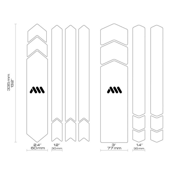 All Mountain Style Frame Guard Full Stickers Honeycomb Sort