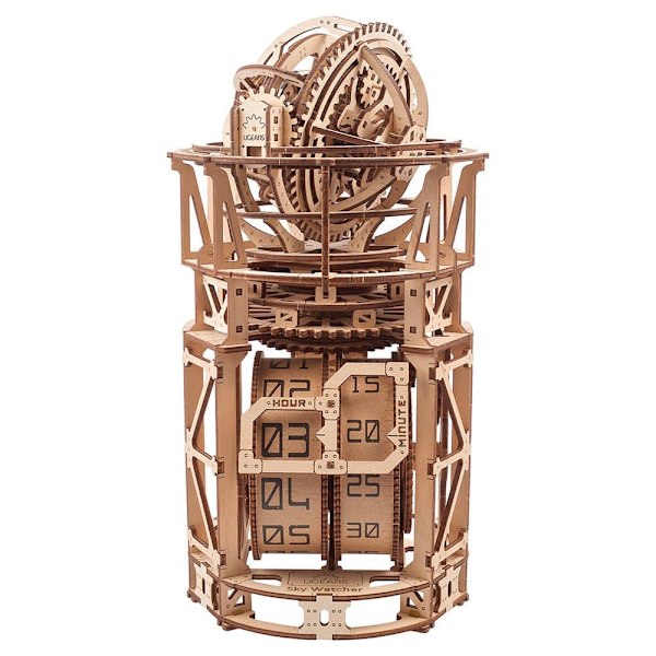 Ugears Sky Watcher Trä Mekanisk Modell Tourbillon Guld
