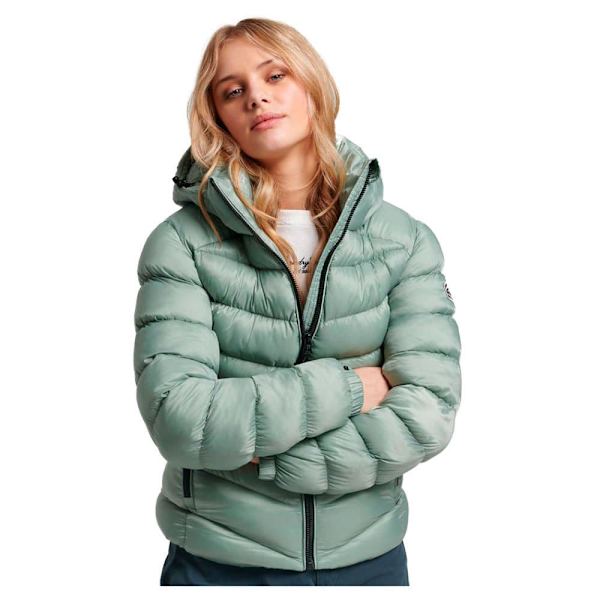 Superdry Vadderad Jacka Fuji Grönt XS Kvinna
