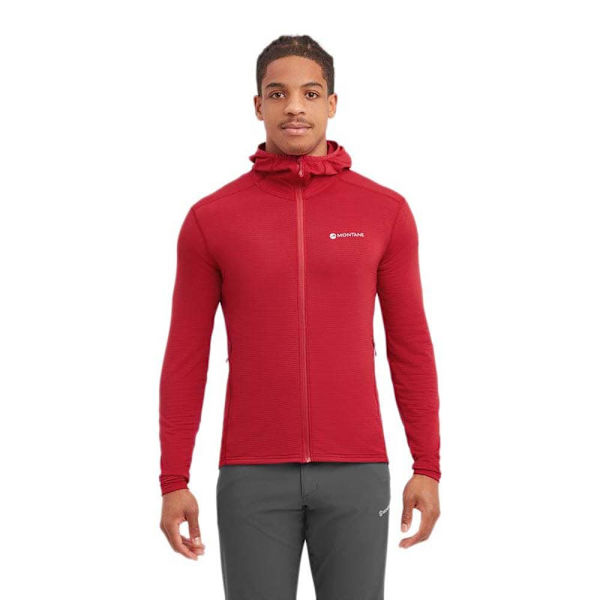 Montane Protium Lite Fleecejakke Med Hætte Rød 3XL Mand