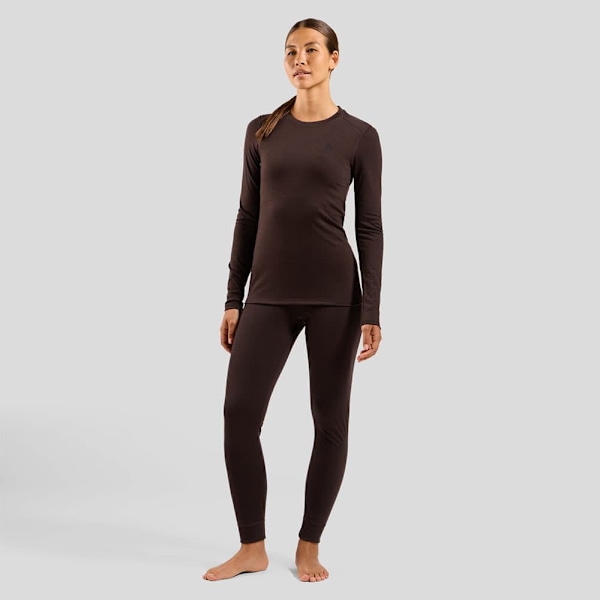 Odlo Merino 160 Langærmet Baselayer Brun S Kvinde