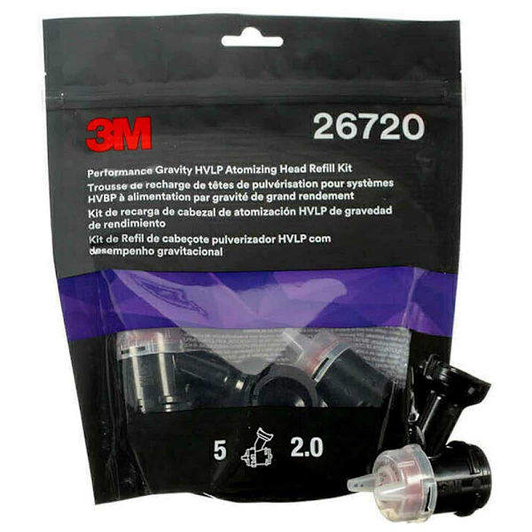 3m Prestanda Gravity Atomizing Head Refill Hvlp Svart
