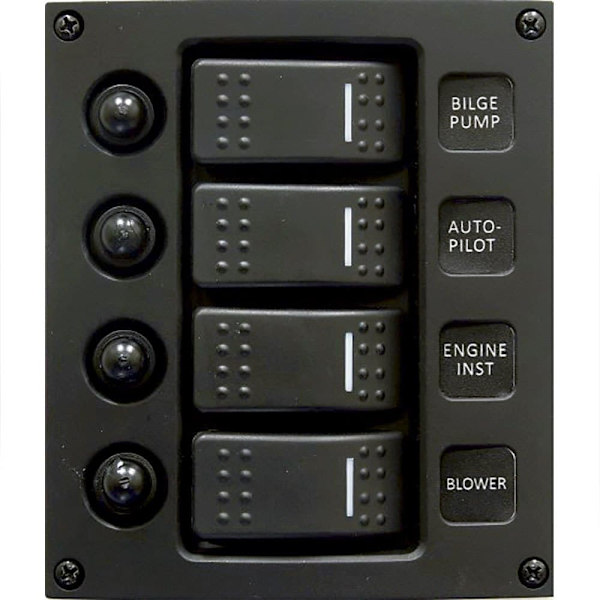 Talamex Switchpanel Böjd Design Växlar 4 Vit