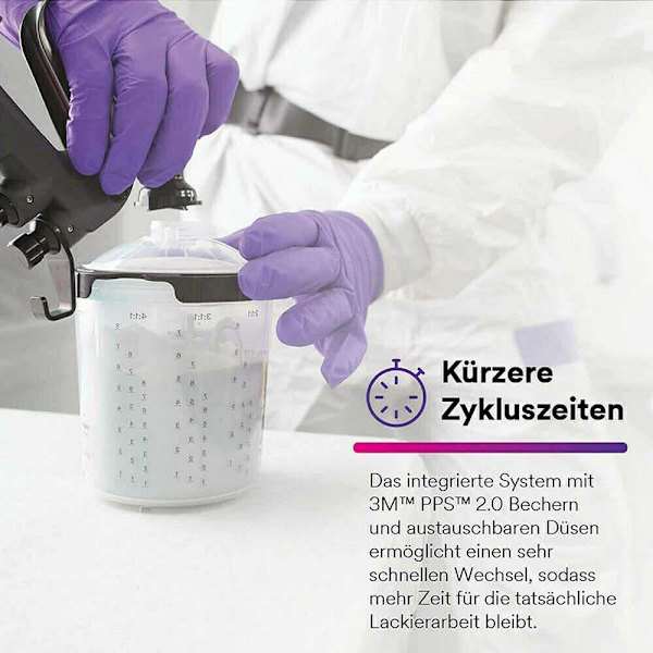 3m Prestanda Gravity Atomizing Head Refill Hvlp Svart
