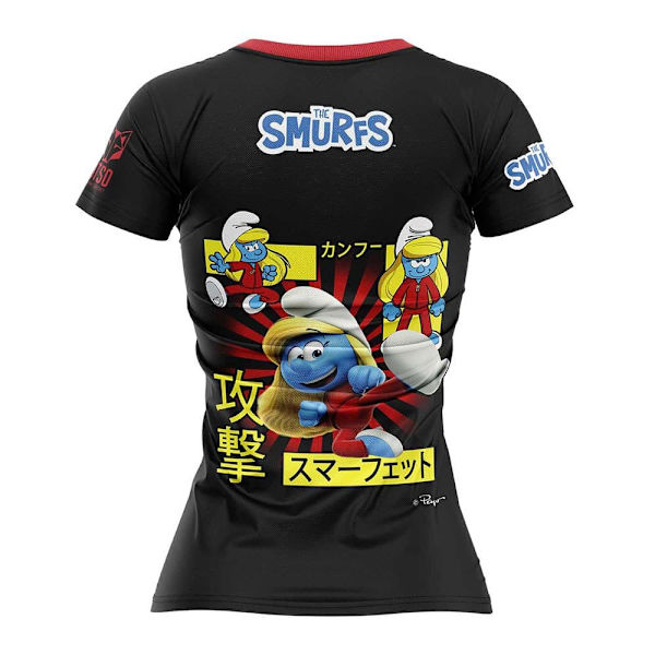 Otso Smurffit Lyhythihainen T-paita Musta S Nainen