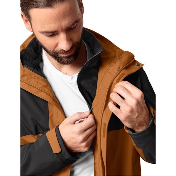 Vaude Regnjacka Med Full Dragkedja Rosemoor 3 In 1 Brun M Man