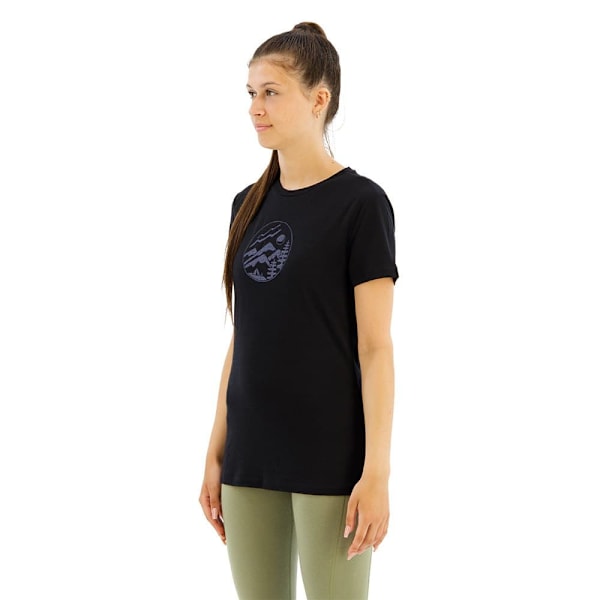 Icebreaker Merino 150 Tech Lite Iii Camping Circle T-shirt Med Korte ærmer Sort XS Kvinde