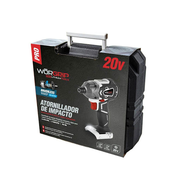 Worgrip Slagskruvdragare Utan Borstlös Motor Utan Batteri 20v