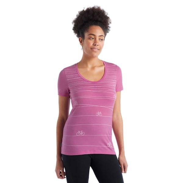 Icebreaker Kortærmet T-shirt Tech Lite Ii Scoop Hill Sprint Merino Rosa XS Kvinde