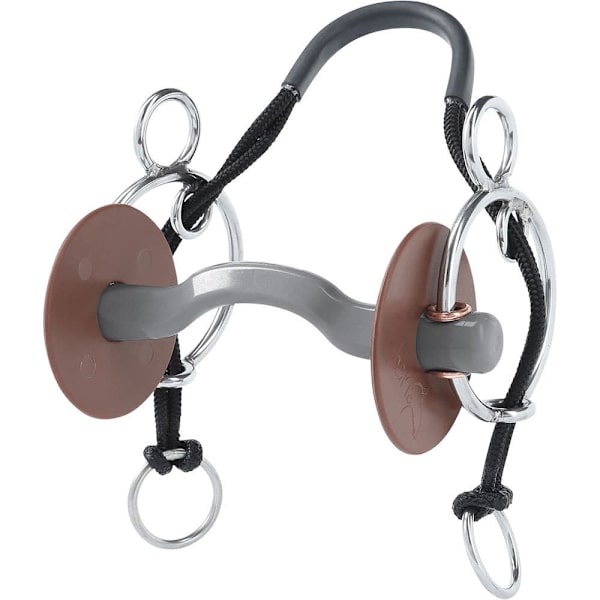 Beris Blød Hackamore Kombi Konnex Snaffle Søvfarvet 130 mm