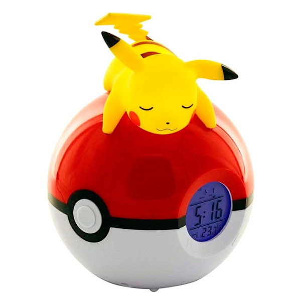 Teknofun Pokemon Lamppu Herätyskello Pikachu Pokeball Monivärinen