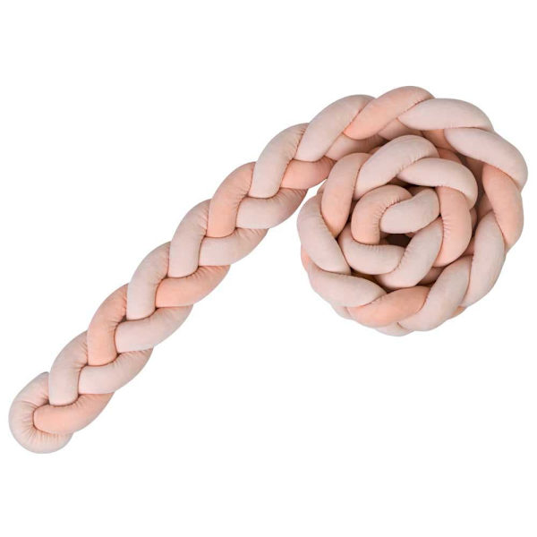Saro Braid Crib Bumper Rosa