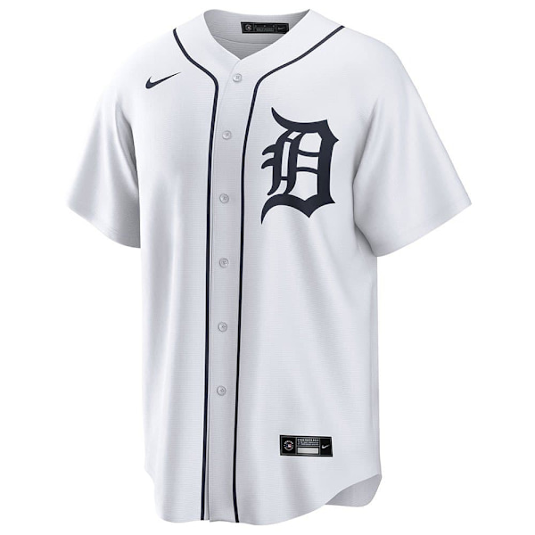 Nike Kortærmet T-shirt Detroit Tigers Official Replica Home Hvid XL Mand