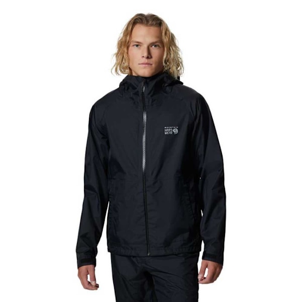 Mountain Hardwear Regnjakke Med Fuld Lynlås Threshold™ Sort M Mand