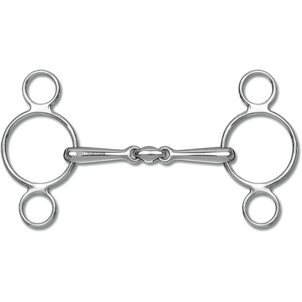 Waldhausen Double Jointed Ss Solid 3 16 Mm Snaffle Hopeinen 14.5 cm