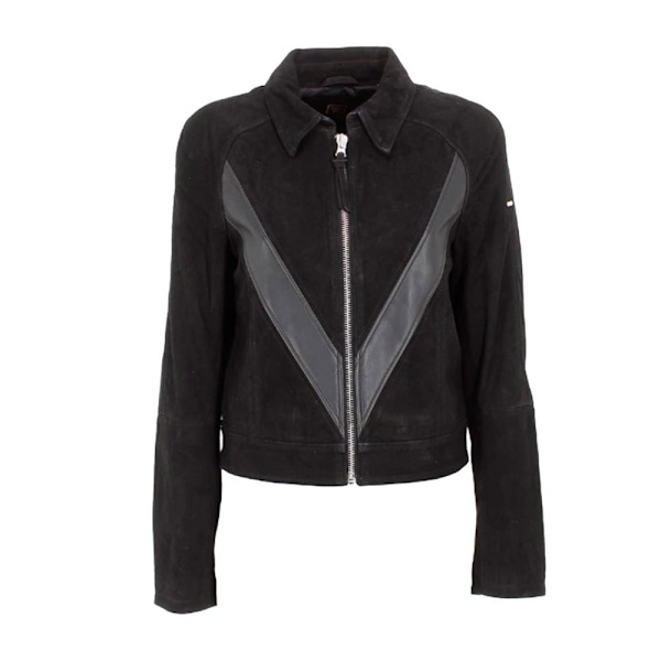 Superdry Jakke Gig Leather Sort L Kvinde